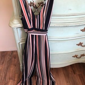 Striped jumpsuit